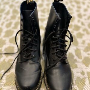 Dr. Martens Black Lace-Up Combat Boots